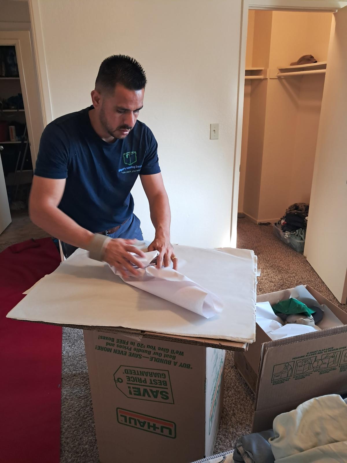 Professional packing services in kitchen