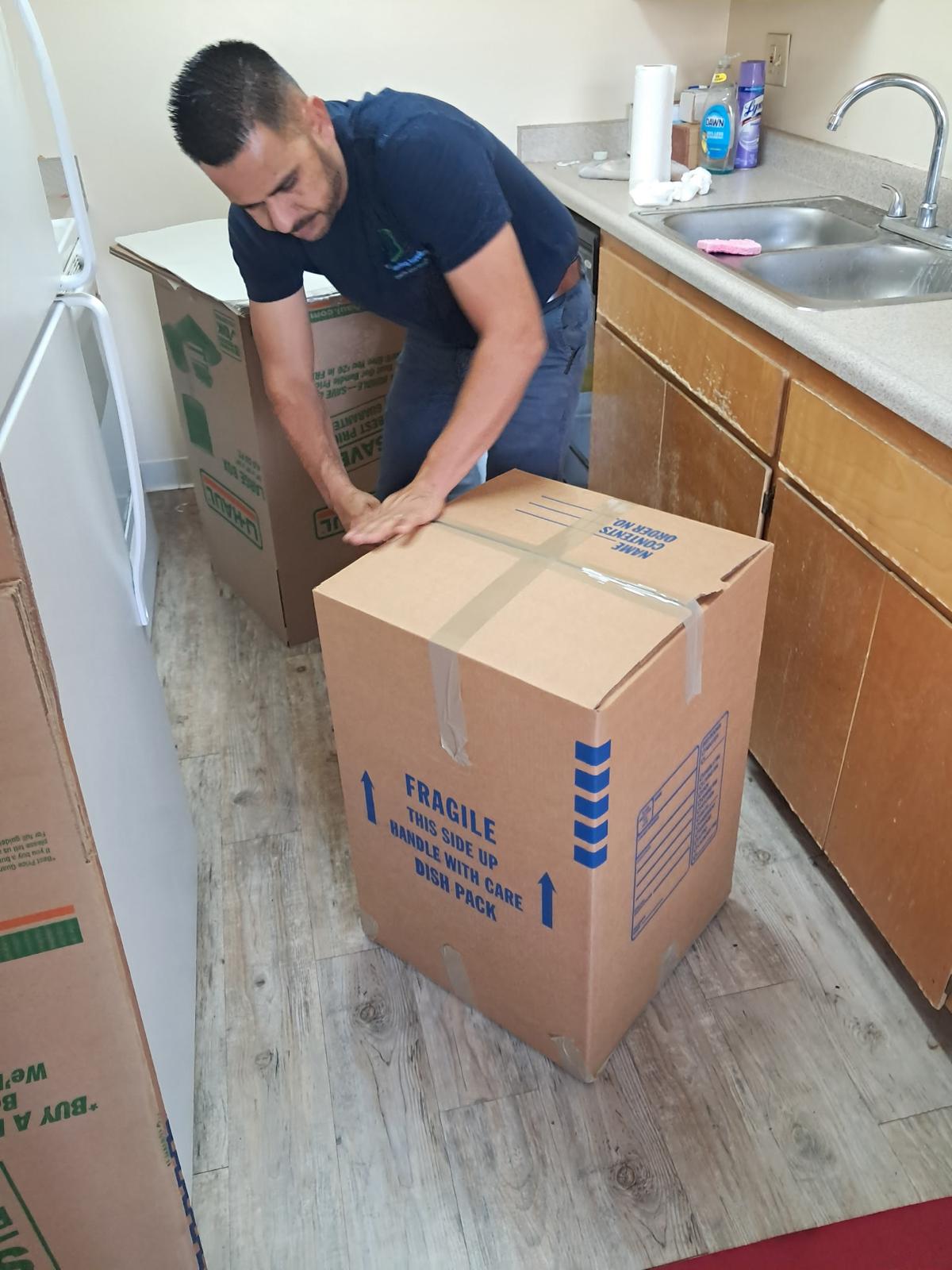 Furniture protection with moving blankets